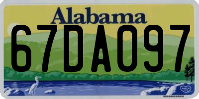 AL license plate 67DA097