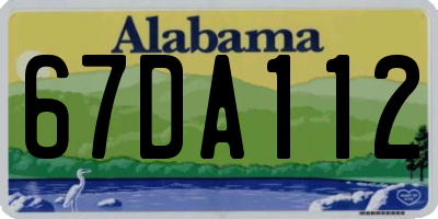 AL license plate 67DA112