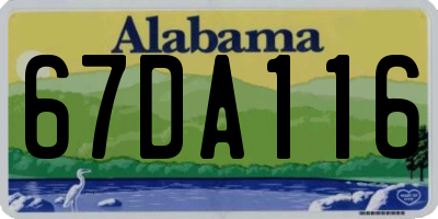 AL license plate 67DA116