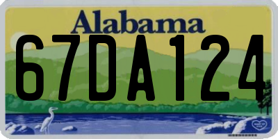 AL license plate 67DA124