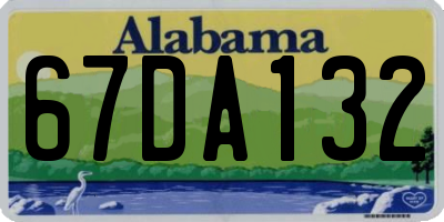 AL license plate 67DA132