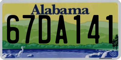 AL license plate 67DA141
