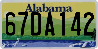 AL license plate 67DA142