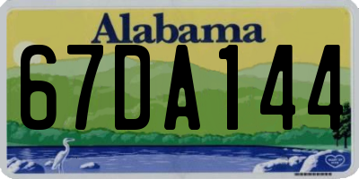 AL license plate 67DA144