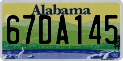 AL license plate 67DA145