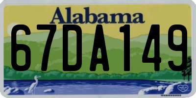 AL license plate 67DA149