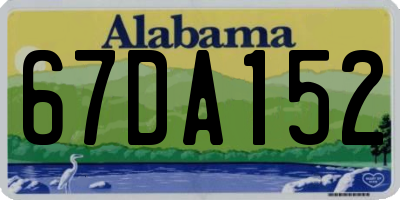 AL license plate 67DA152