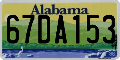 AL license plate 67DA153