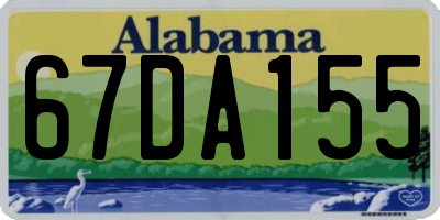 AL license plate 67DA155