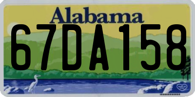 AL license plate 67DA158