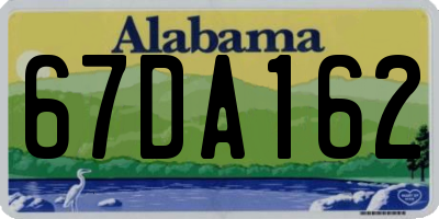 AL license plate 67DA162