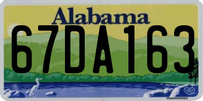 AL license plate 67DA163