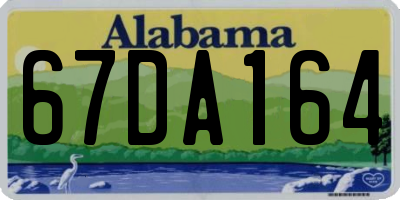 AL license plate 67DA164
