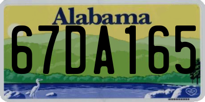AL license plate 67DA165
