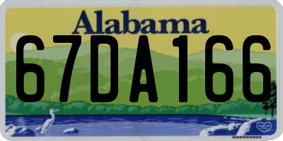 AL license plate 67DA166