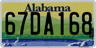 AL license plate 67DA168