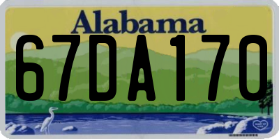 AL license plate 67DA170