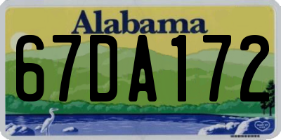 AL license plate 67DA172