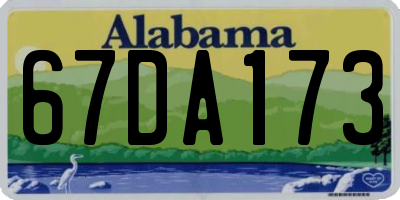 AL license plate 67DA173