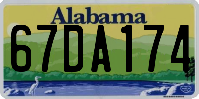 AL license plate 67DA174