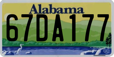 AL license plate 67DA177