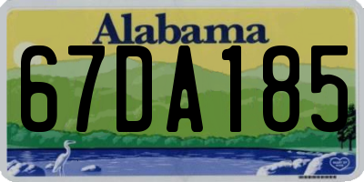 AL license plate 67DA185