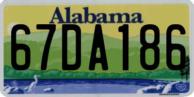 AL license plate 67DA186