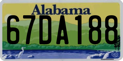 AL license plate 67DA188