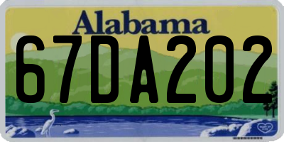 AL license plate 67DA202