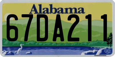 AL license plate 67DA211