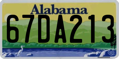 AL license plate 67DA213