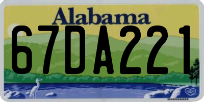 AL license plate 67DA221
