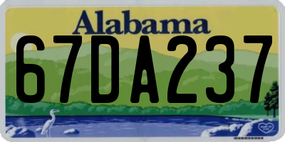AL license plate 67DA237