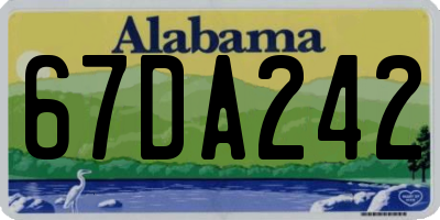 AL license plate 67DA242