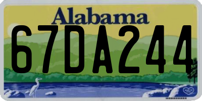 AL license plate 67DA244