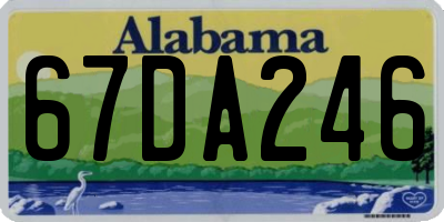 AL license plate 67DA246