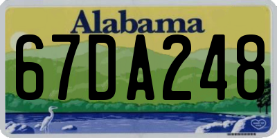 AL license plate 67DA248