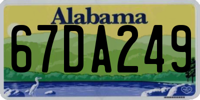 AL license plate 67DA249