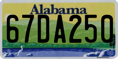 AL license plate 67DA250