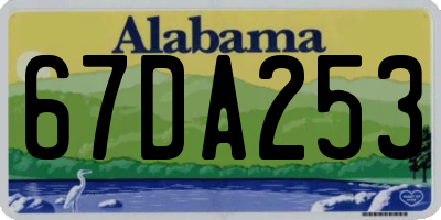 AL license plate 67DA253
