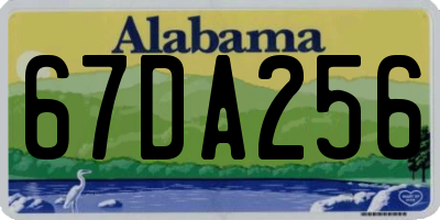 AL license plate 67DA256