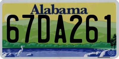 AL license plate 67DA261