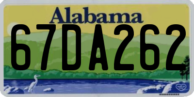 AL license plate 67DA262