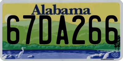 AL license plate 67DA266