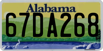 AL license plate 67DA268
