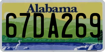 AL license plate 67DA269