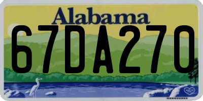 AL license plate 67DA270