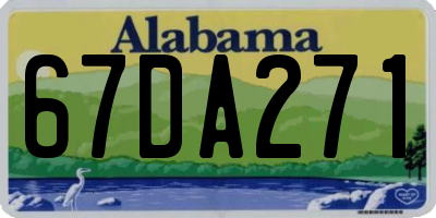 AL license plate 67DA271