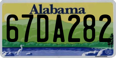 AL license plate 67DA282