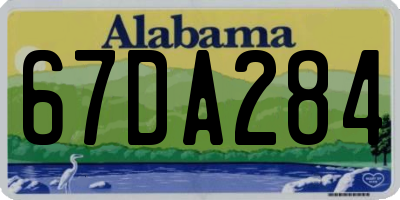 AL license plate 67DA284